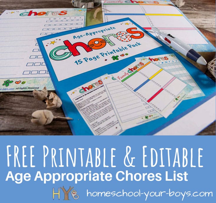 Want a chores list with chore suggestions by age and includes a FREE editable, printable chore chart template? Check out this age appropriate chore list!