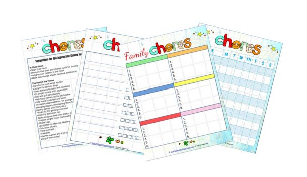 Age Appropriate Chore List for Kids: Free Printable &amp; Editable Packet ...