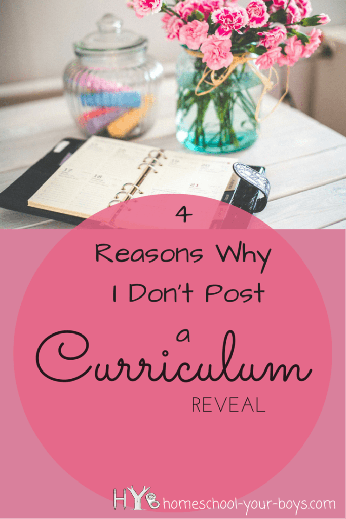 4 Reasons Why I Don't Post a Curriculum Reveal