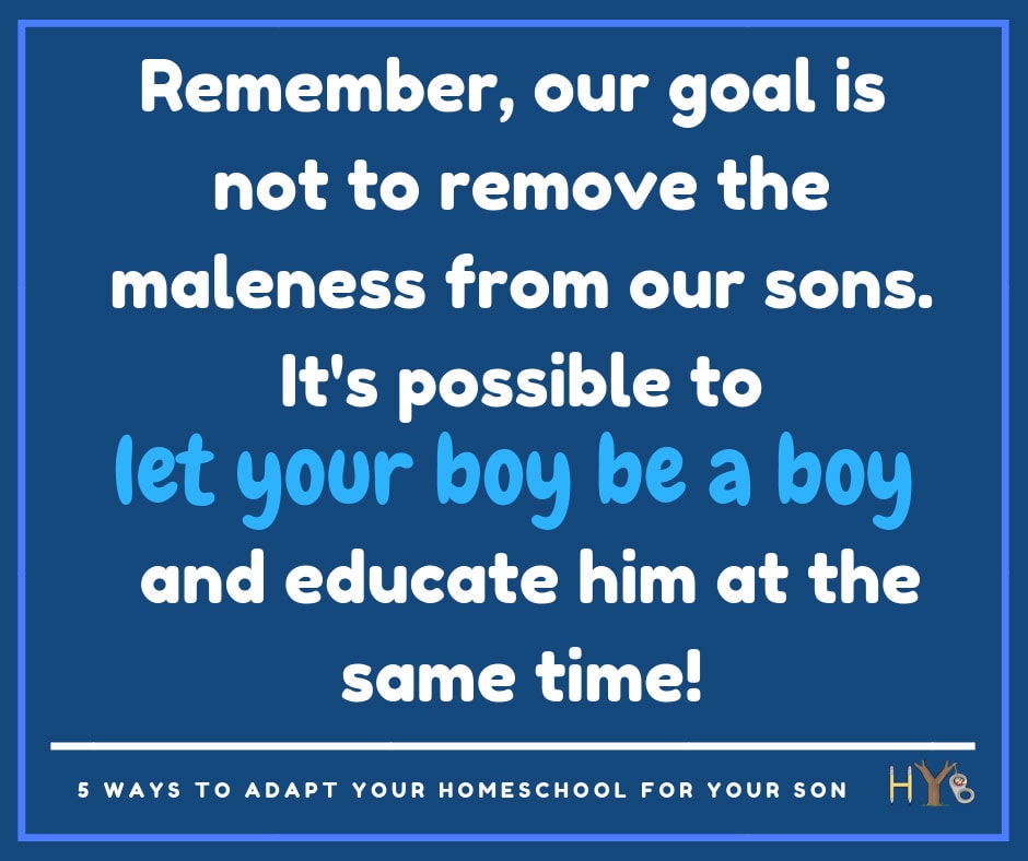 5 Ways to Adapt Your Homeschools for Your Son