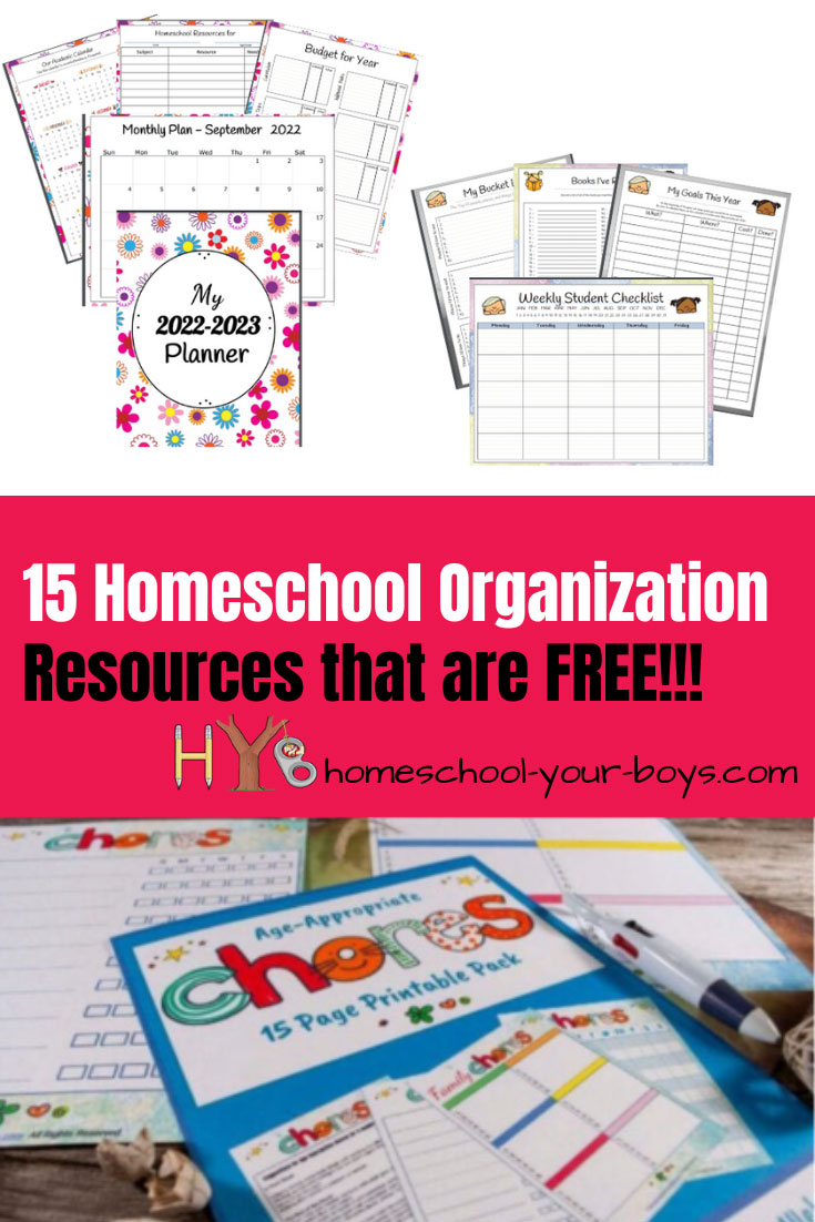 15 Homeschool Organization Resources that are FREE – Homeschool Your Boys